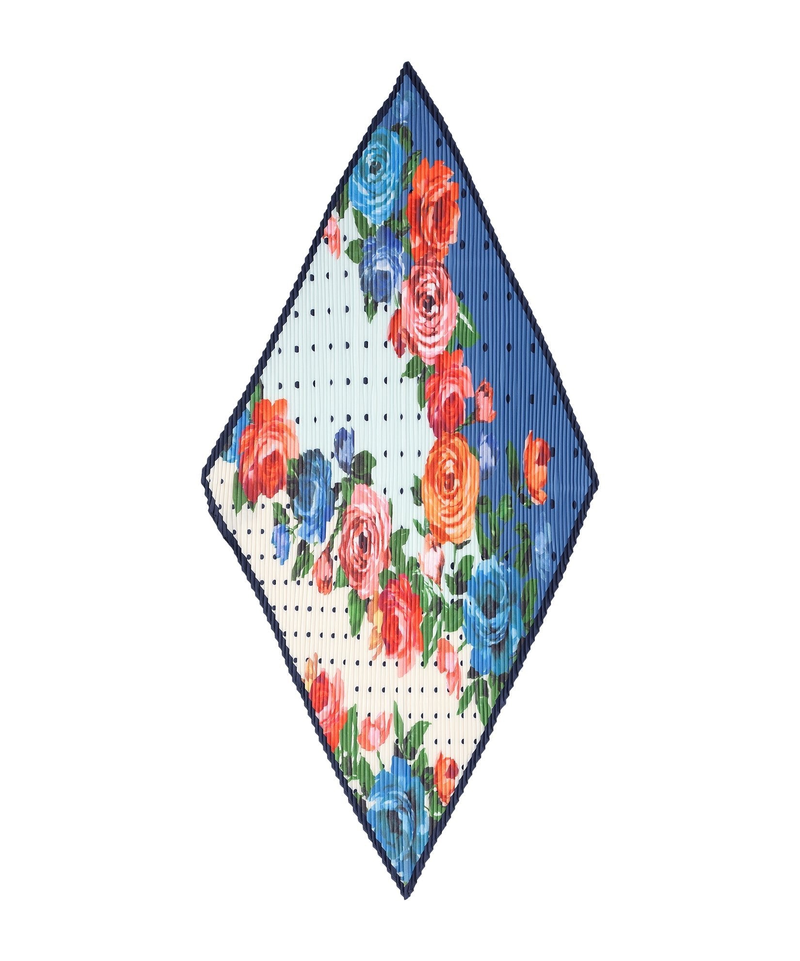 Classic Rose Pleated Diamond ScarfPosh Boutique