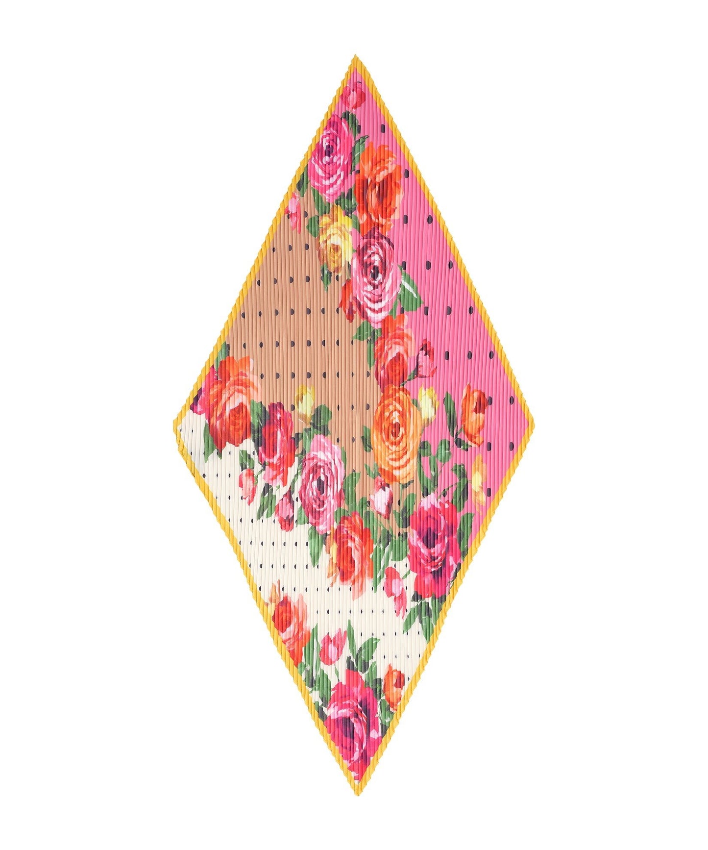 Classic Rose Pleated Diamond ScarfPosh Boutique