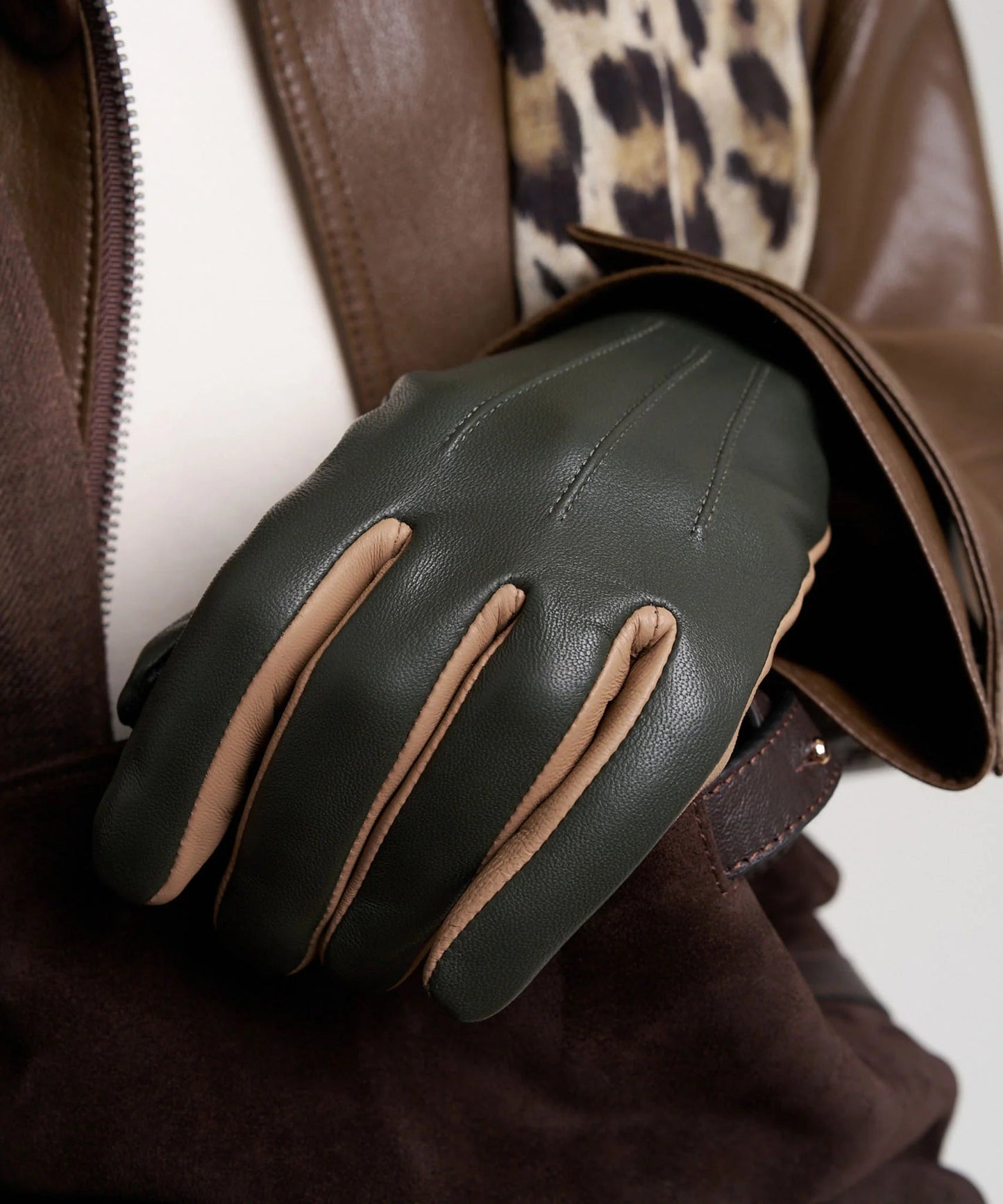 Colourblock Leather GlovesGloves & MittensPosh Boutique