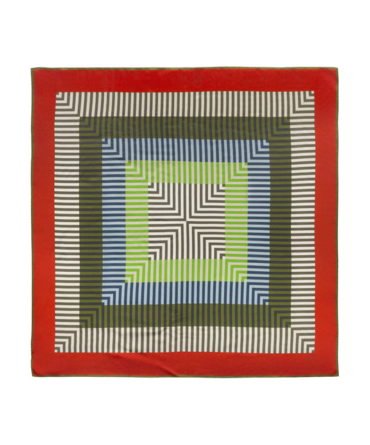 Concentric Striped Silk SquarePosh Boutique