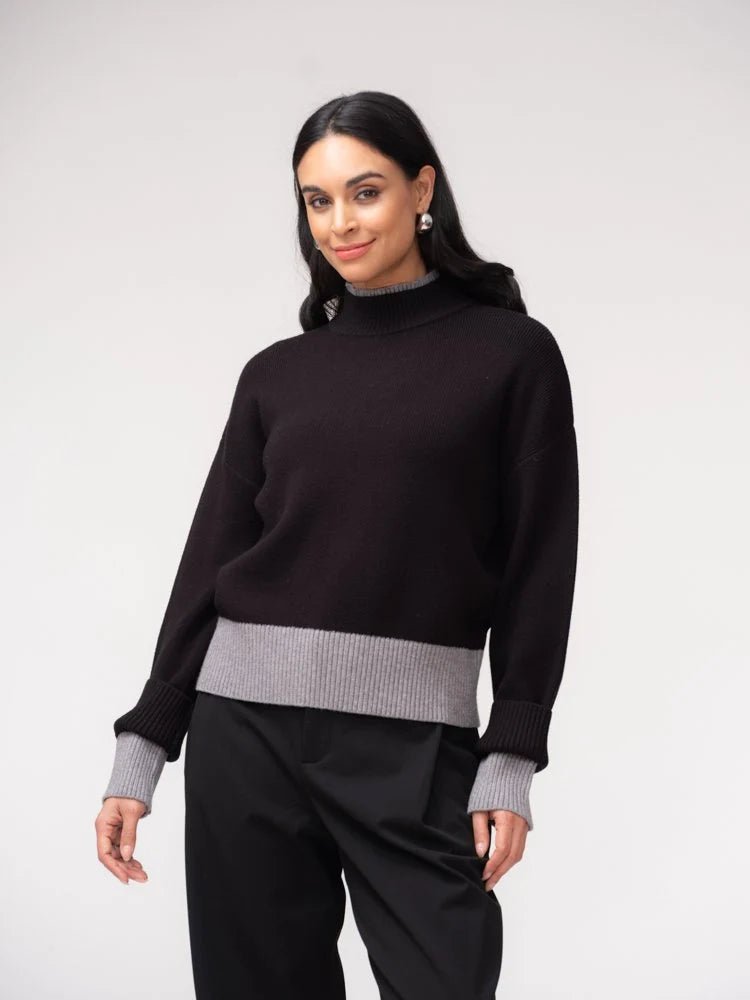 Contrast Hem SweaterSweatersPosh Boutique