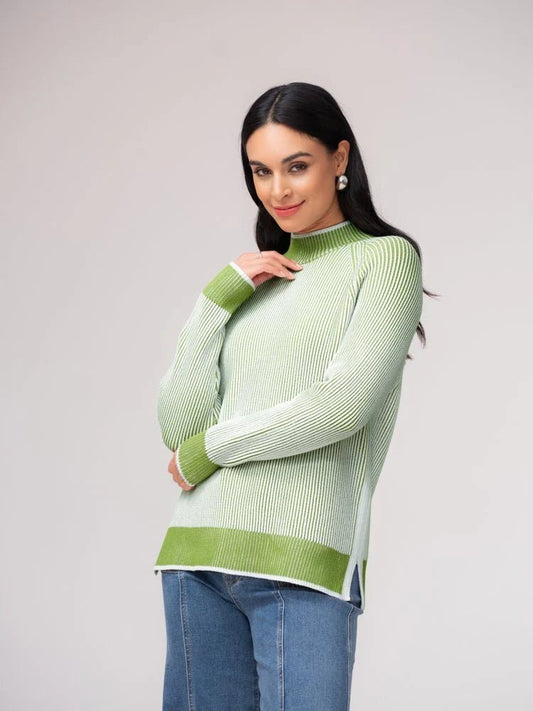 Contrast Rib Knit SweaterSweatersPosh Boutique