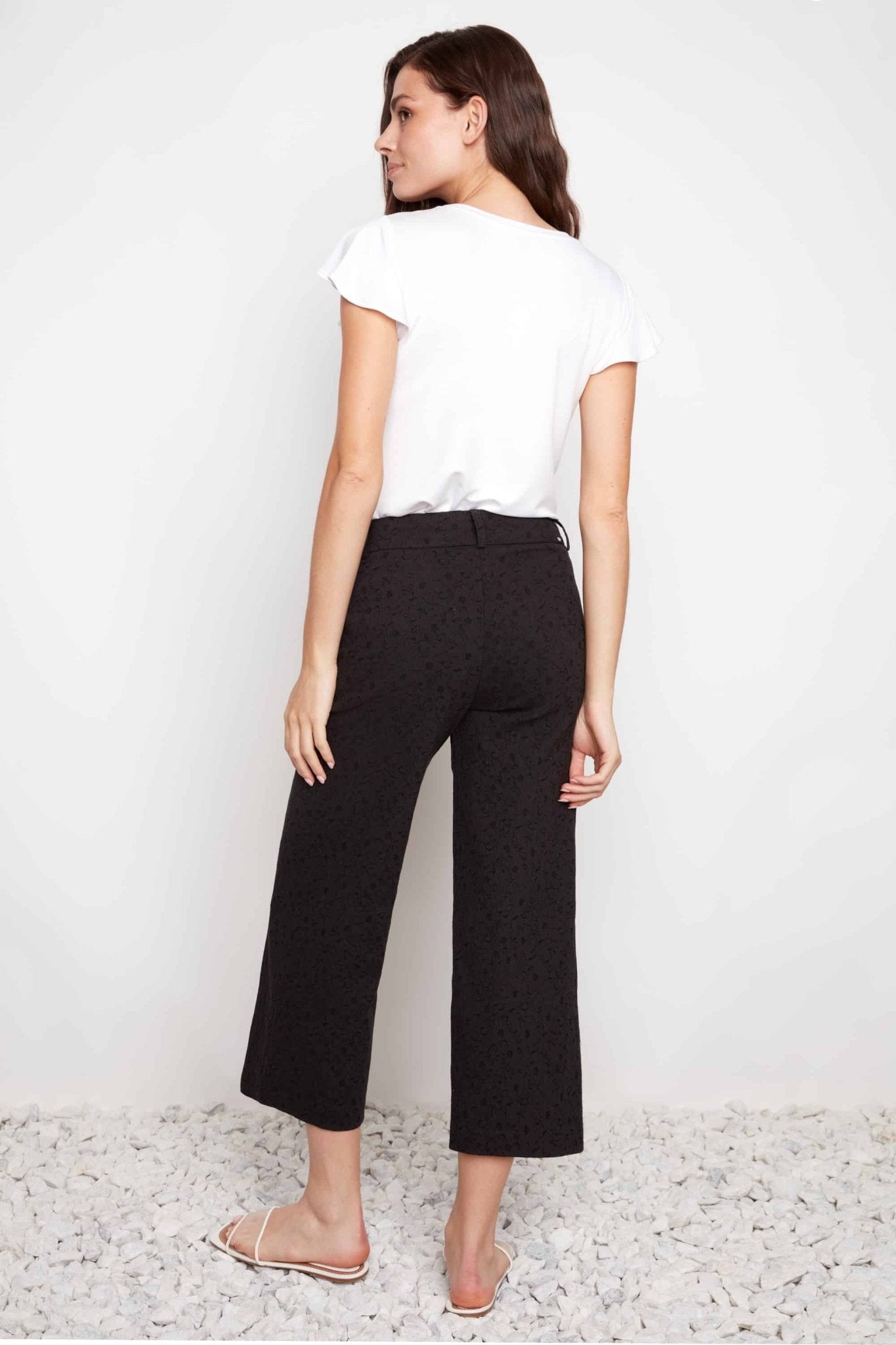 Corinna Textured Crop PantPantsPosh Boutique