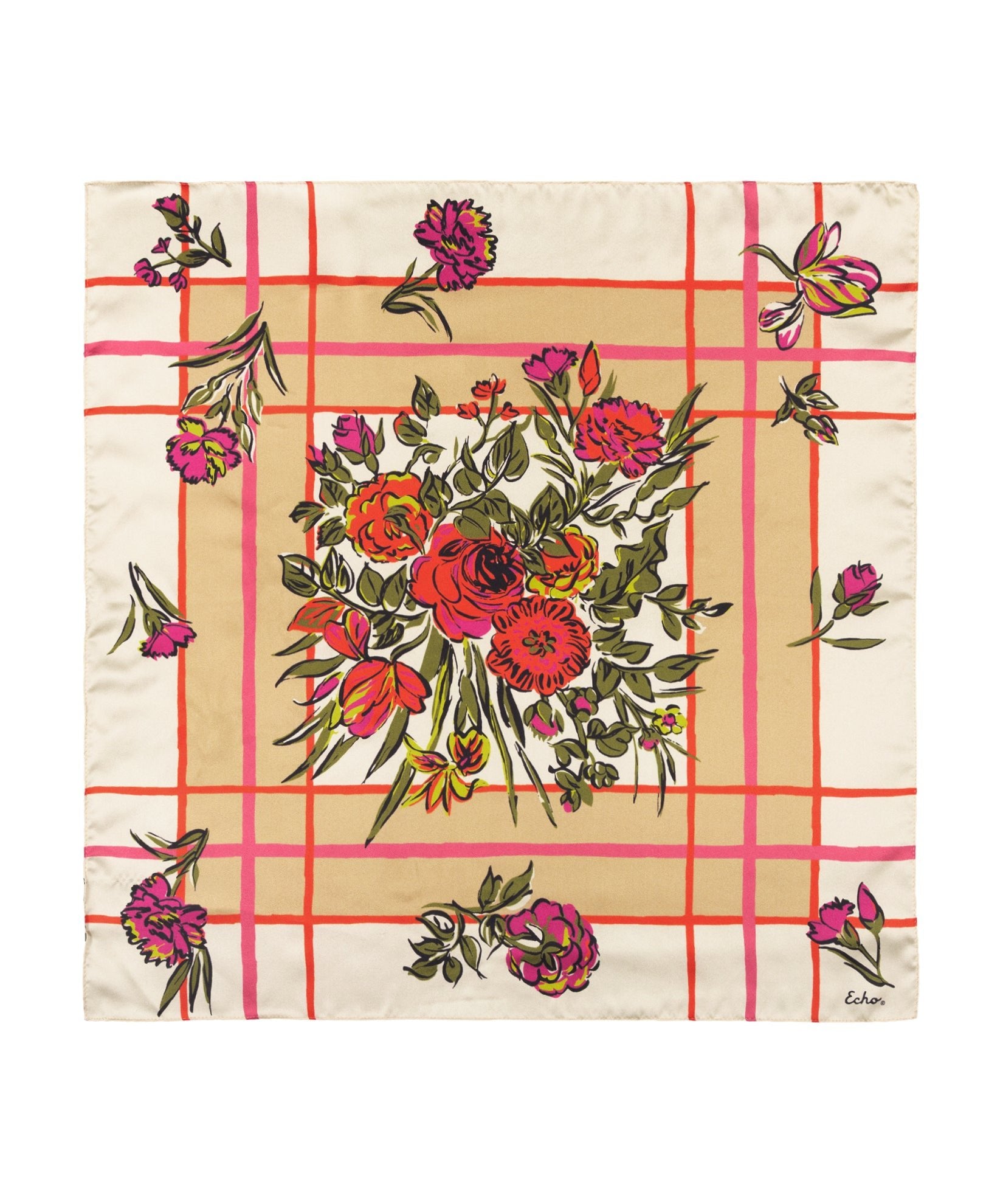Cottage Bouquet Silk BandanaPosh Boutique