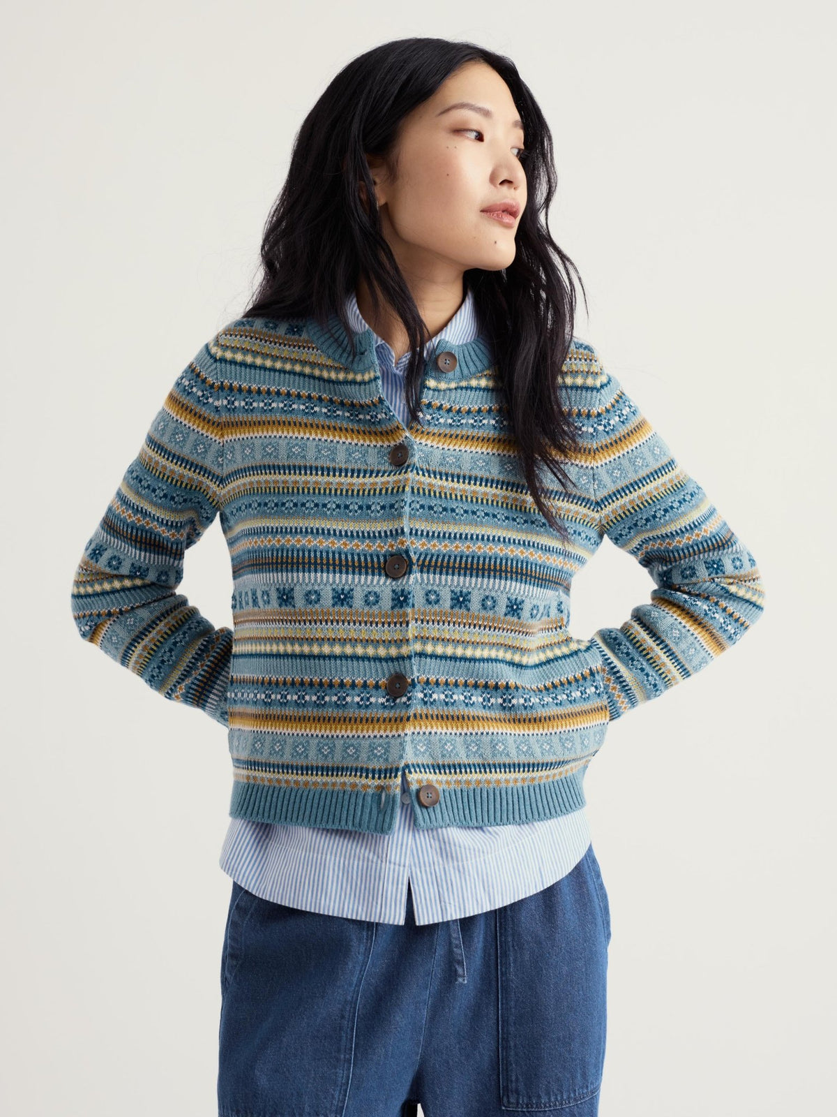 Cove Cottage Fair Isle CardiganSweatersPosh Boutique