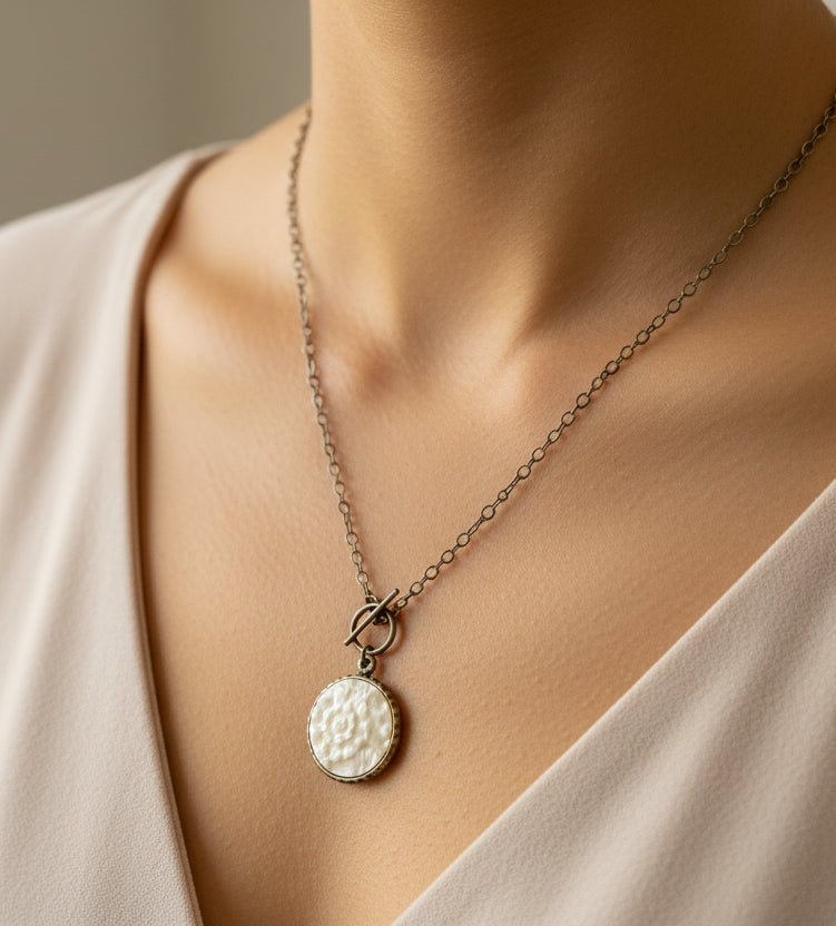"Cream" Antique China NecklaceJewelryPosh Boutique