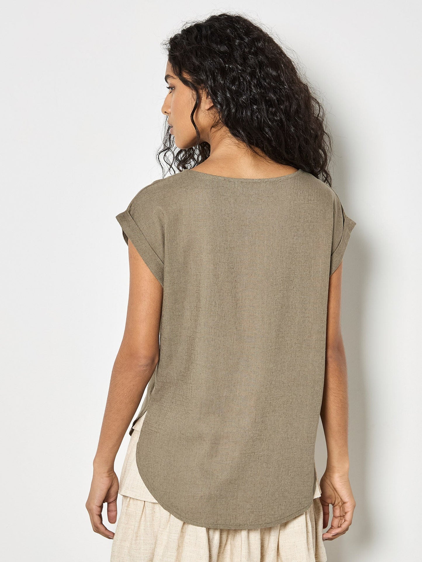 Crochet Pocket TeeTopsPosh Boutique