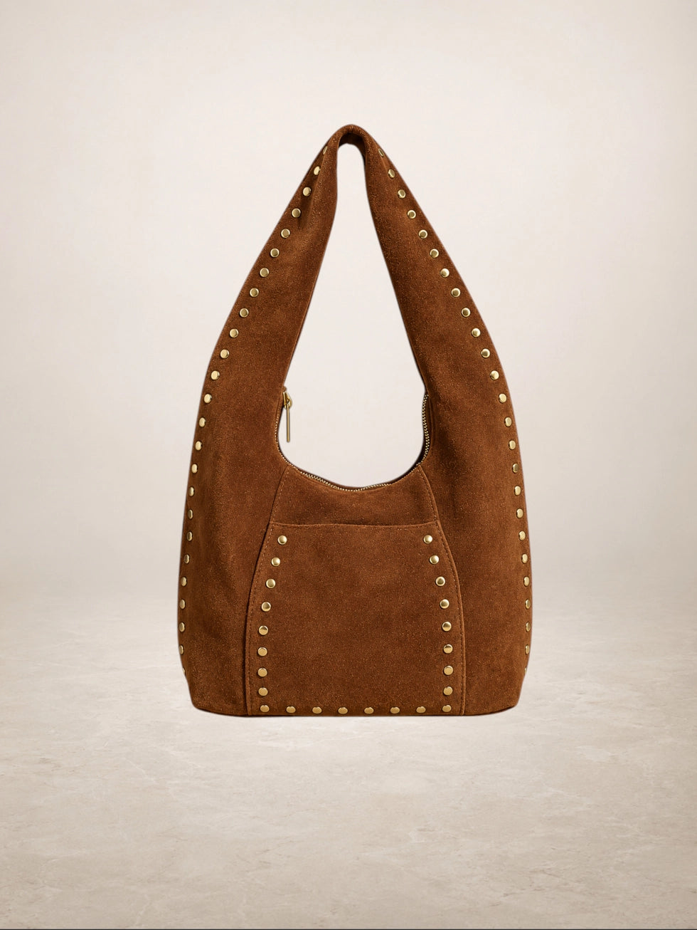 Dante Caramel Suede Leather BagPosh Boutique