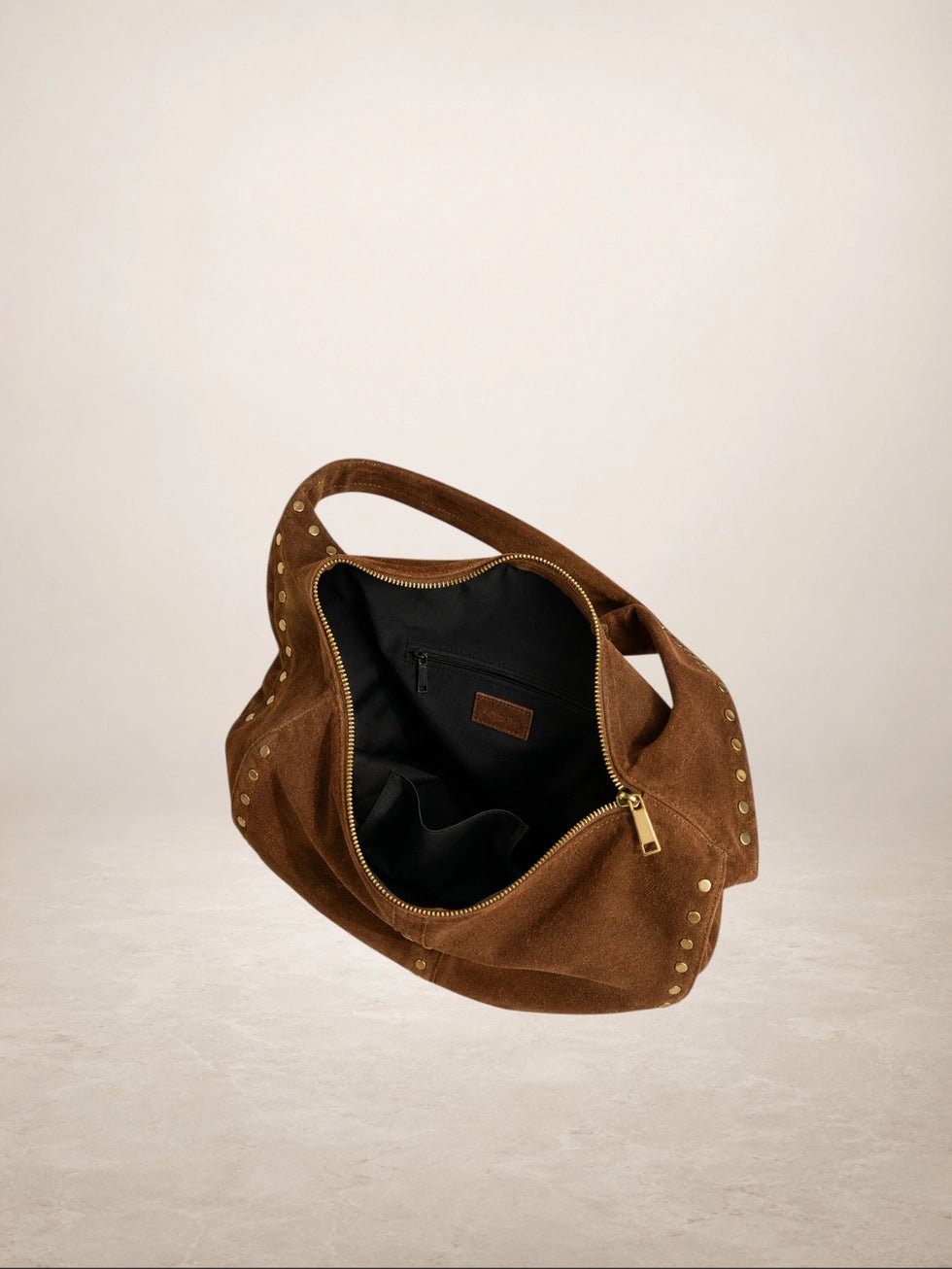 Dante Caramel Suede Leather BagPosh Boutique