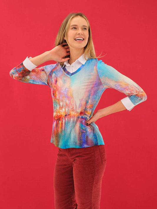 Dolcezza "The Blue City" BlouseTopsPosh Boutique