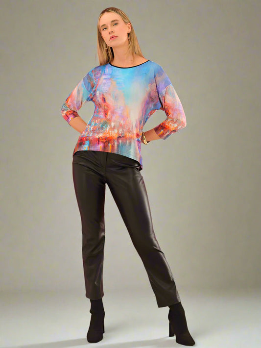 Dolcezza "The Blue City" Drop Shoulder TopTopsPosh Boutique