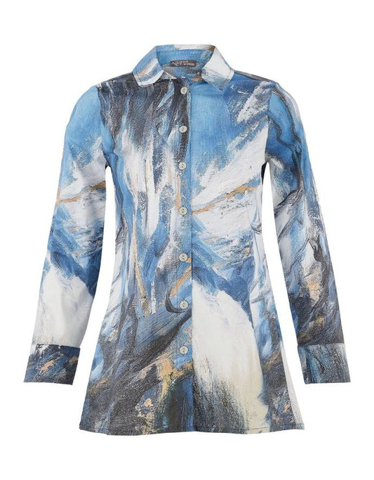 Dolcezza "The Storm" Button - Up BlouseTopsPosh Boutique