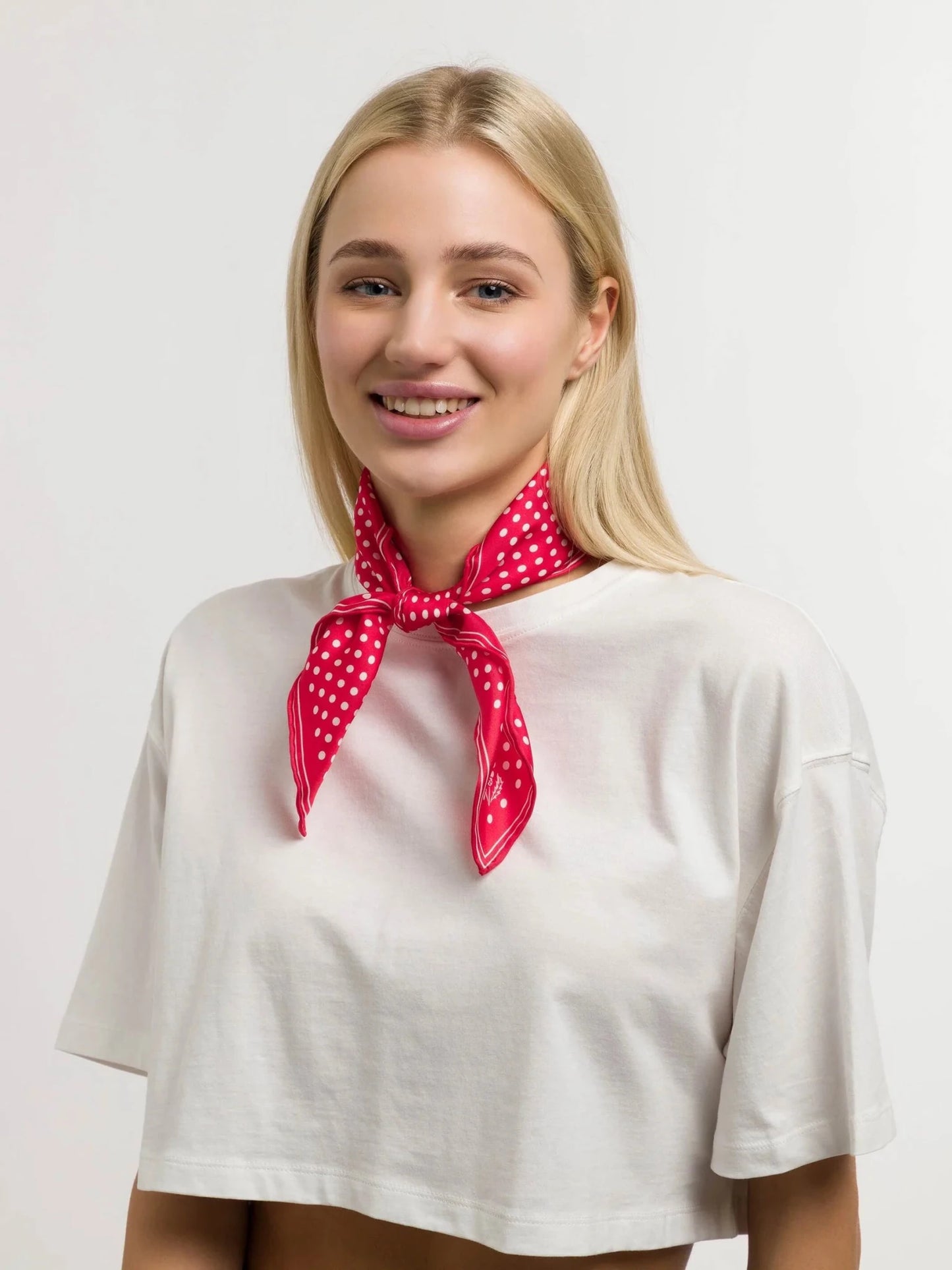 Dotted Neckerchief Silk SquareScarvesPosh Boutique