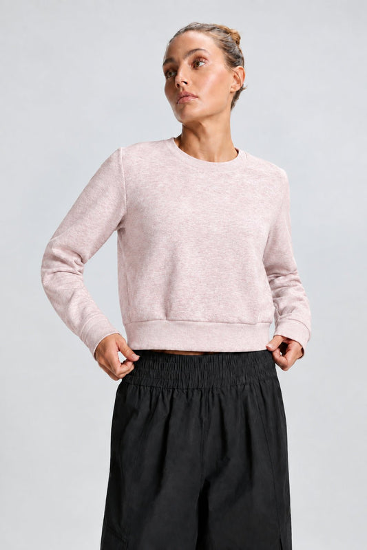 Dreamweave Pleated Crew NeckSweatersPosh Boutique