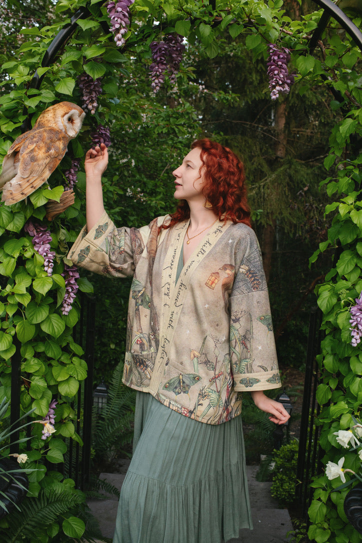 Lovelight Fleece Cottage Kimono Jacket