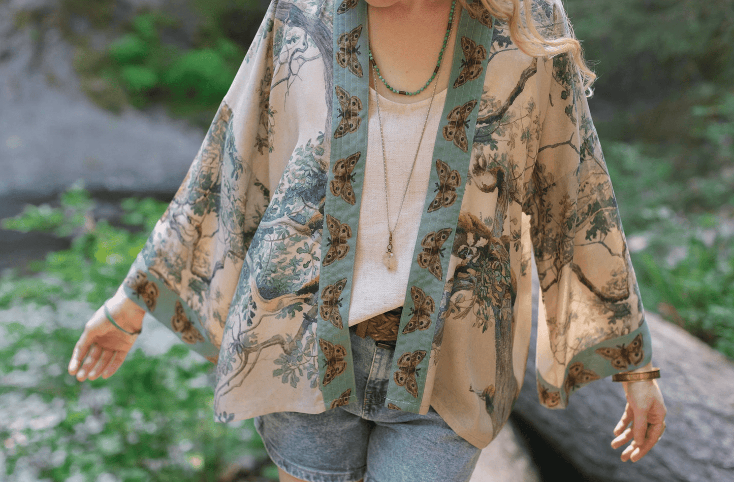 Earth & Sky Pixie Cropped KimonoPosh Boutique