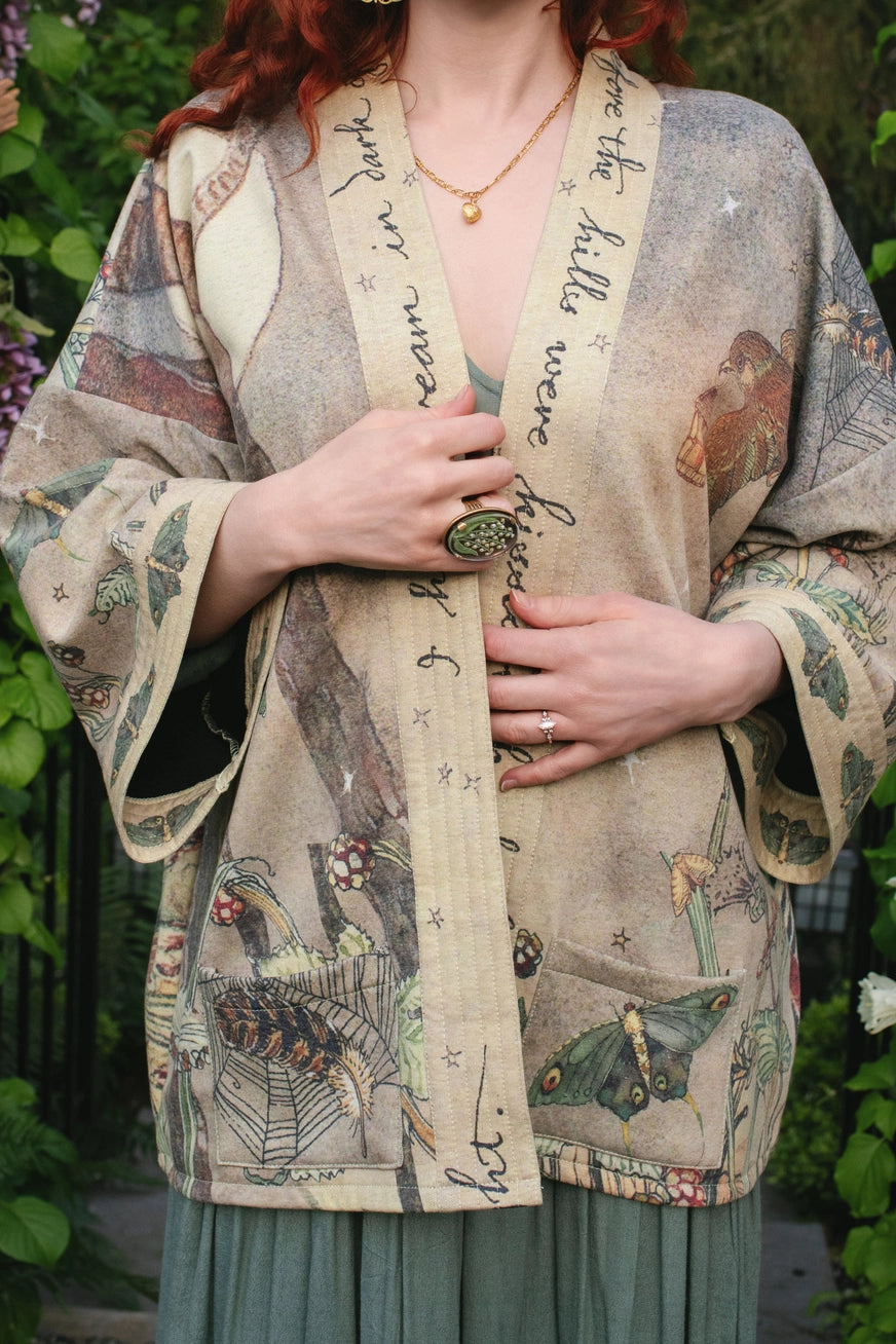 Lovelight Fleece Cottage Kimono Jacket