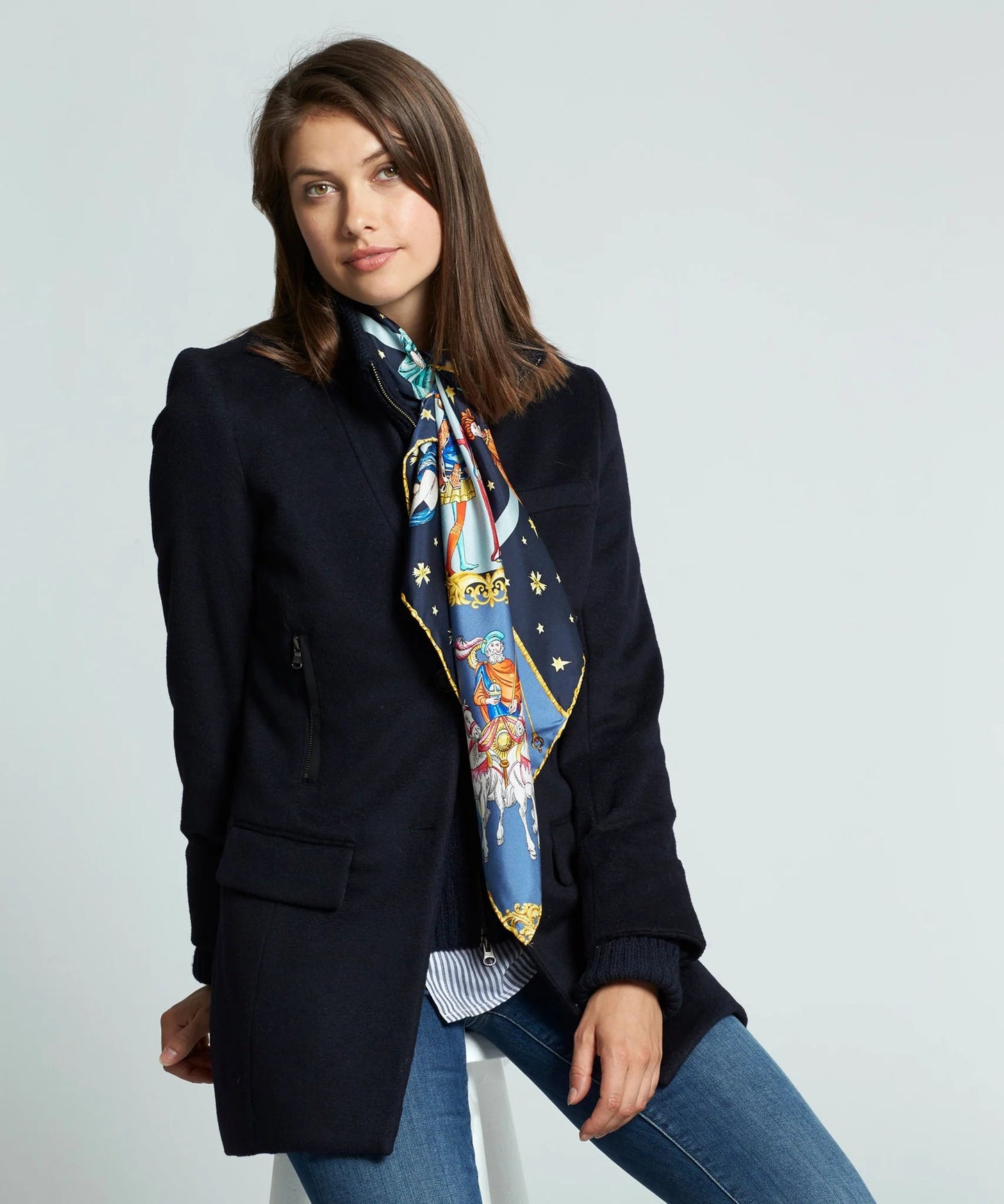 Echo In The Cards Silk SquareScarvesPosh Boutique