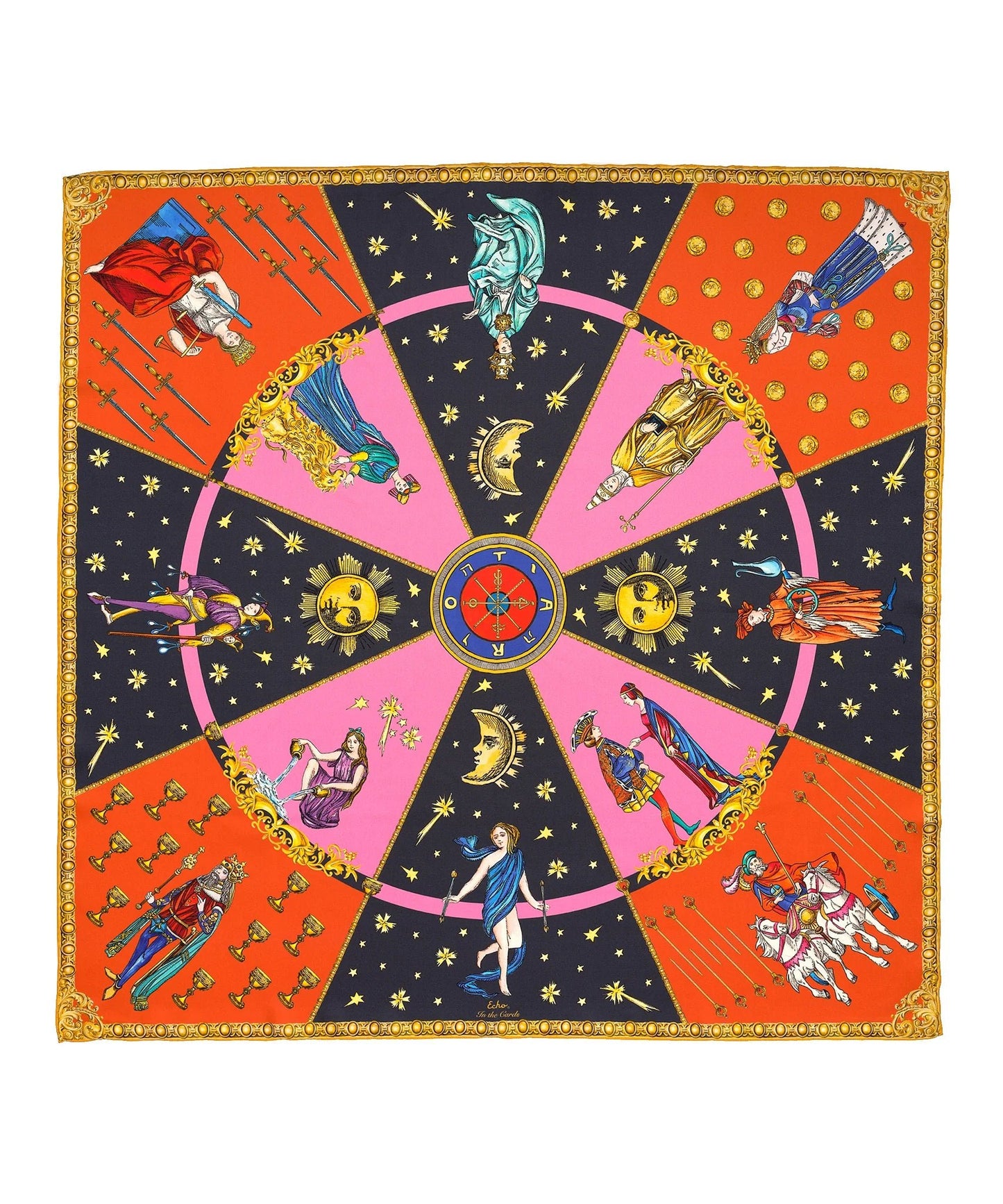 Echo In The Cards Silk SquareScarvesPosh Boutique
