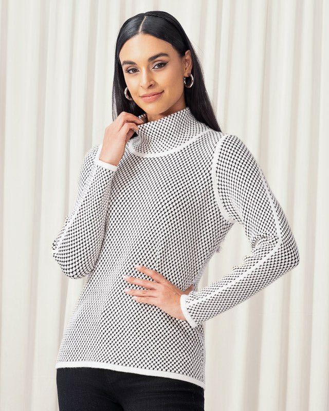 Elena Wang Bubble Turtleneck SweaterSweatersPosh Boutique