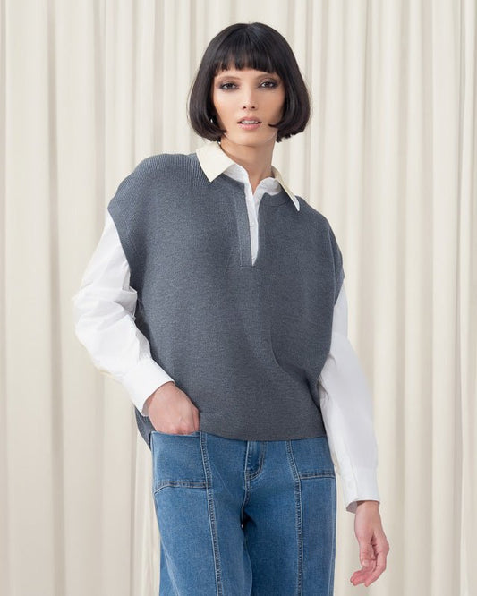 Elena Wang Fooler VestSweatersPosh Boutique