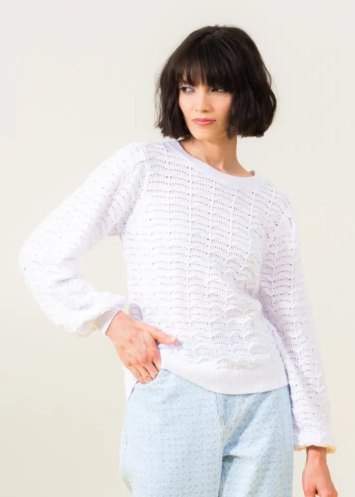 Elena Wang Scallop Knit SweaterSweatersPosh Boutique