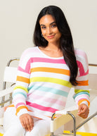 Elena Wang Striped SweaterSweatersPosh Boutique