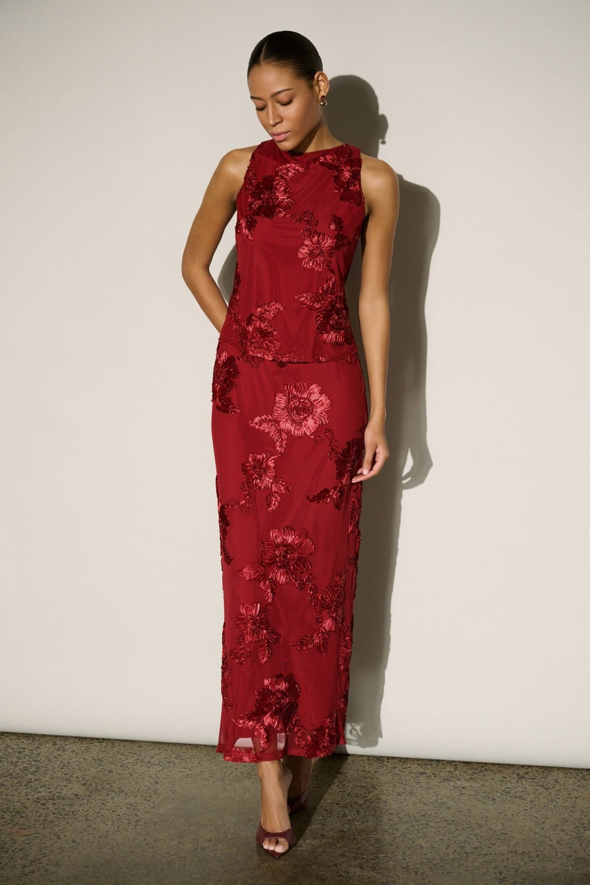 Embellished Maxi SkirtPosh Boutique