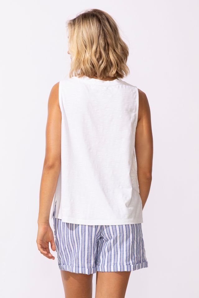 Embroidered Applique TankTopsPosh Boutique