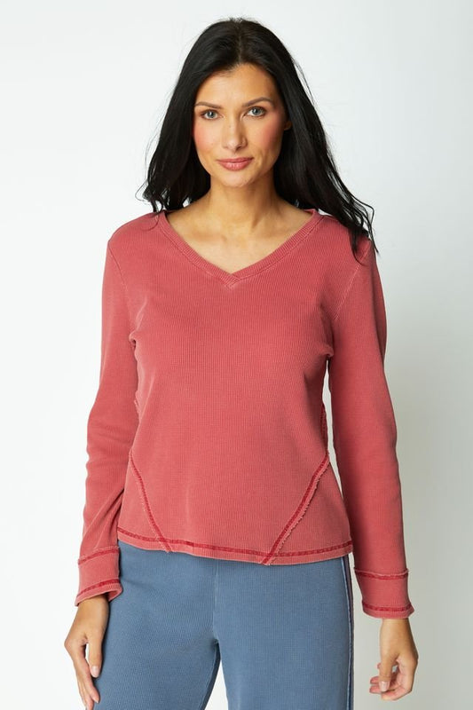 Escape by Habitat Wrap Seam V - Neck TopTopsPosh Boutique