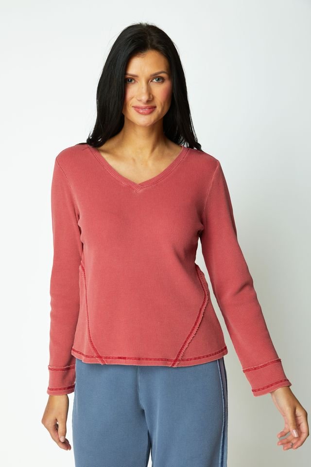 Escape by Habitat Wrap Seam V - Neck TopTopsPosh Boutique