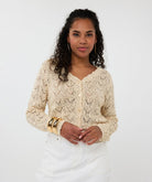 Esqualo Crochet CardiganSweatersPosh Boutique