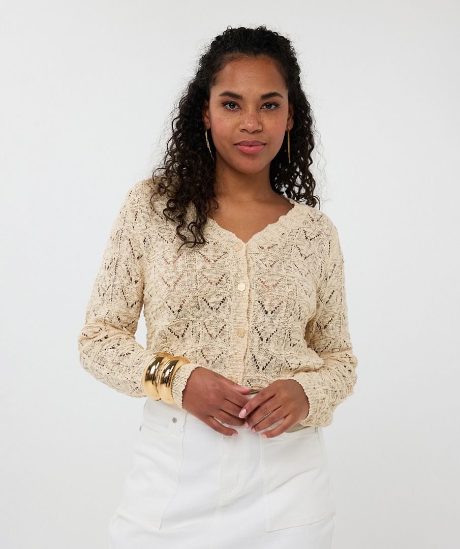 Esqualo Crochet CardiganSweatersPosh Boutique