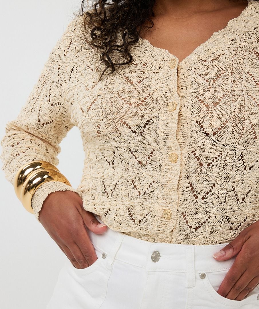 Esqualo Crochet CardiganSweatersPosh Boutique