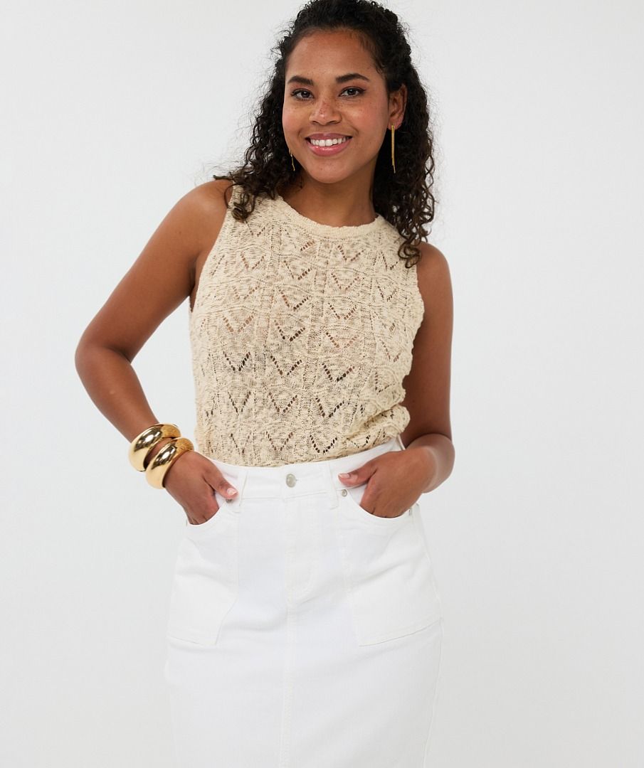 Esqualo Crochet TankTopsPosh Boutique