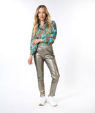 Esqualo Metallic Faux Leather PantPantsPosh Boutique