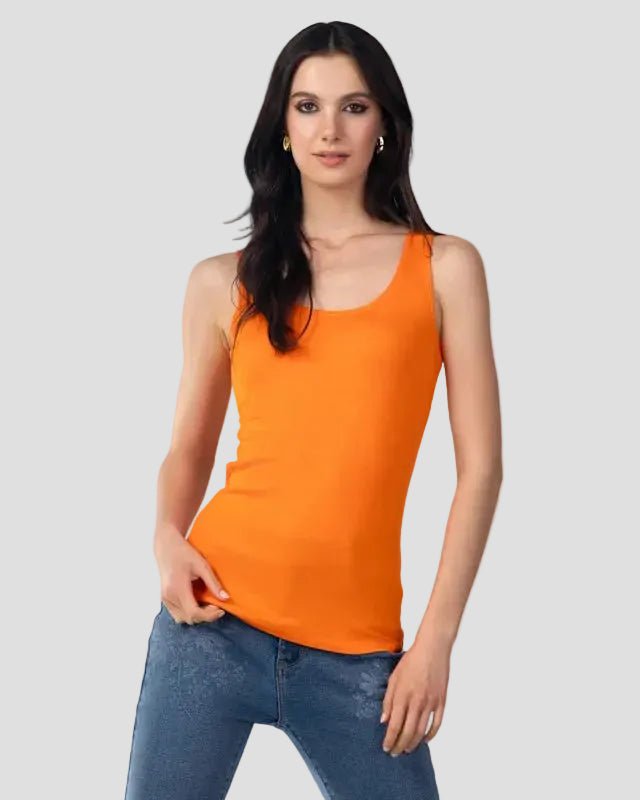 Essential Orange Tank TAS01TopsPosh Boutique
