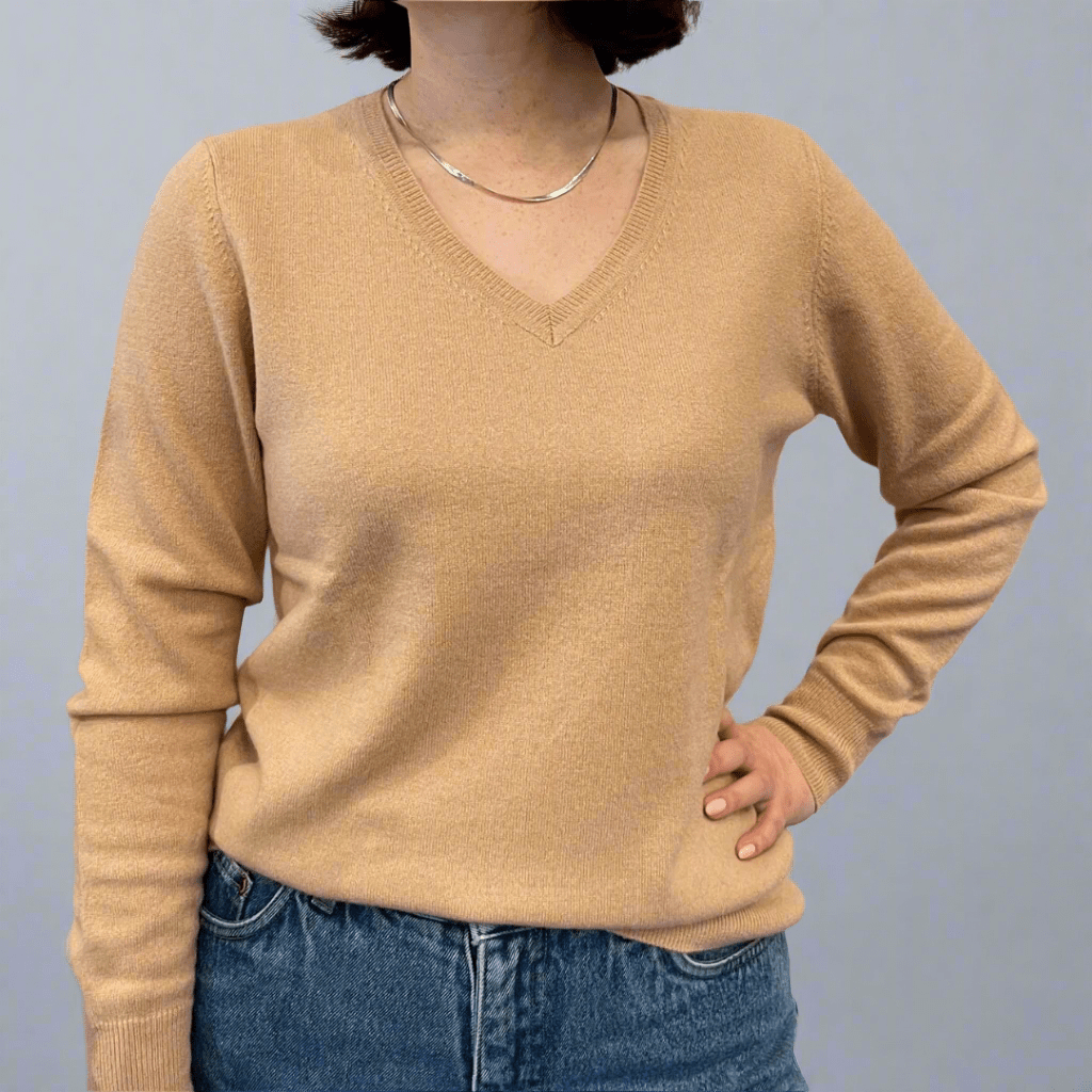 EWSCA Cashmere V - Neck SweaterSweatersPosh Boutique