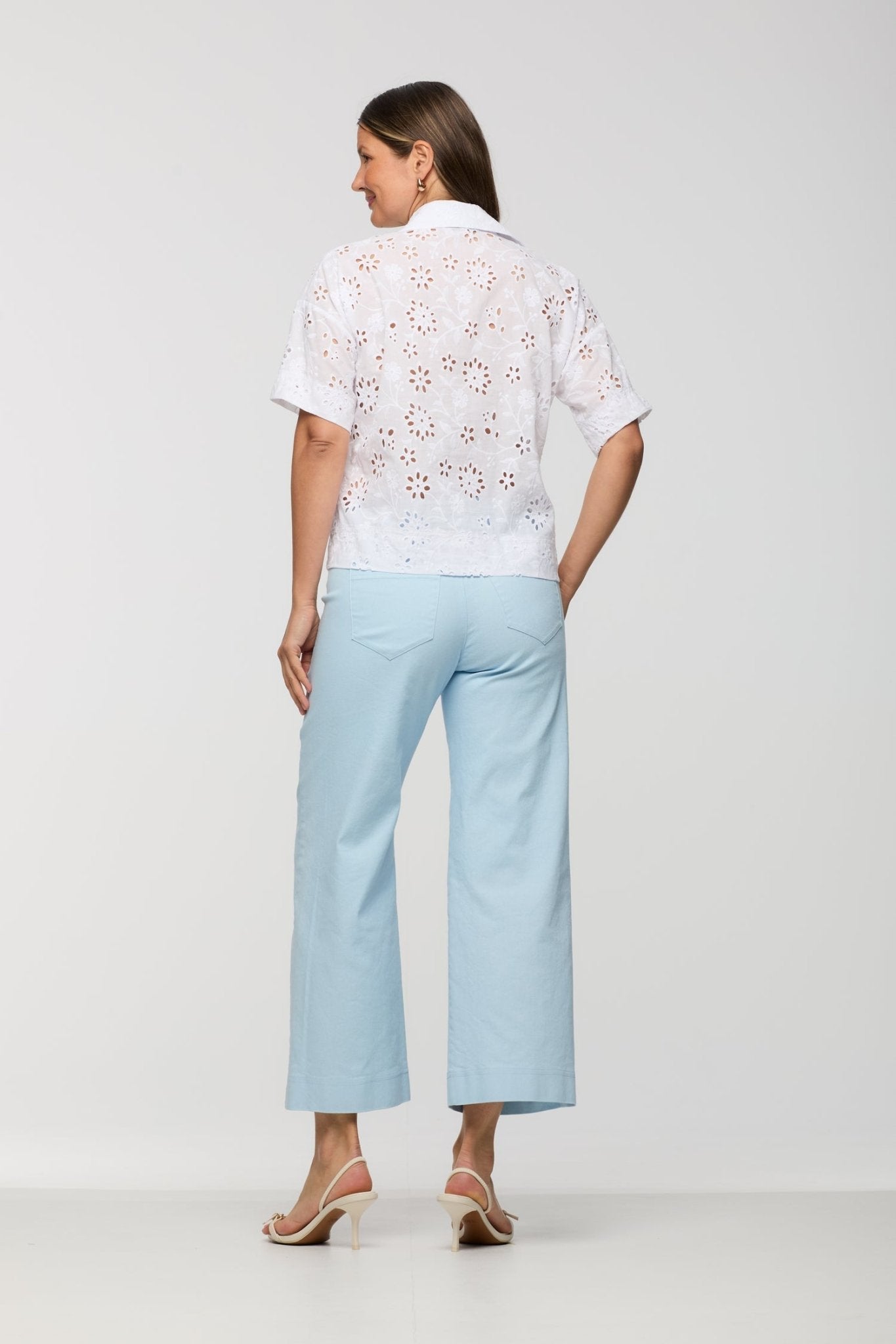 Eyelet Elbow ShirtPosh Boutique