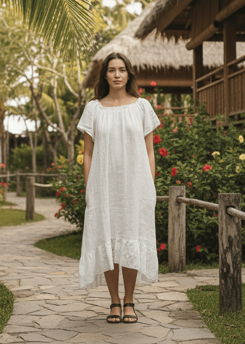 Eyelet Ruffle DressDressesPosh Boutique