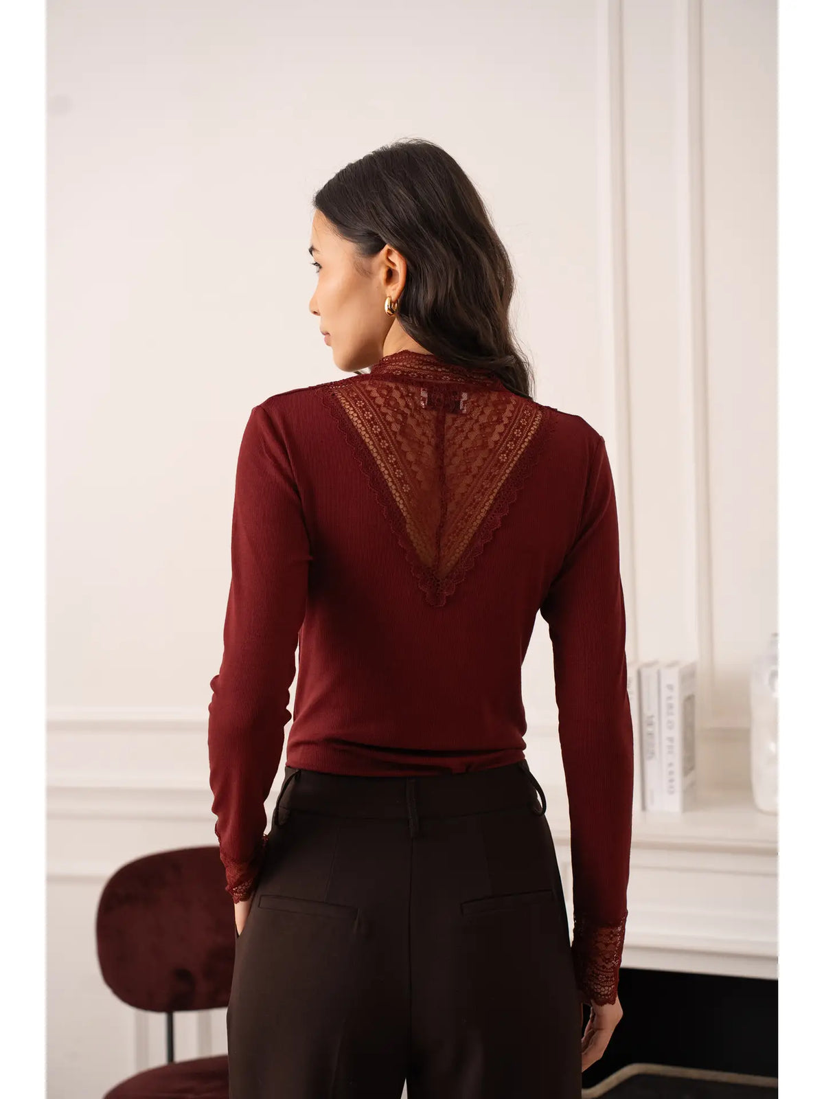 Louna Lace High-Neck Top