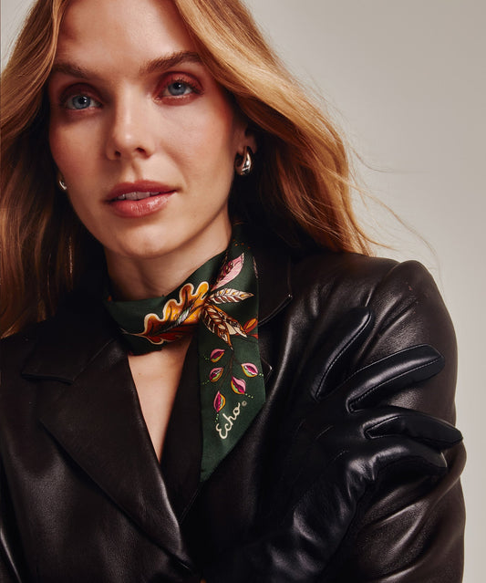 Falling Leaves Ribbon ScarfScarvesPosh Boutique