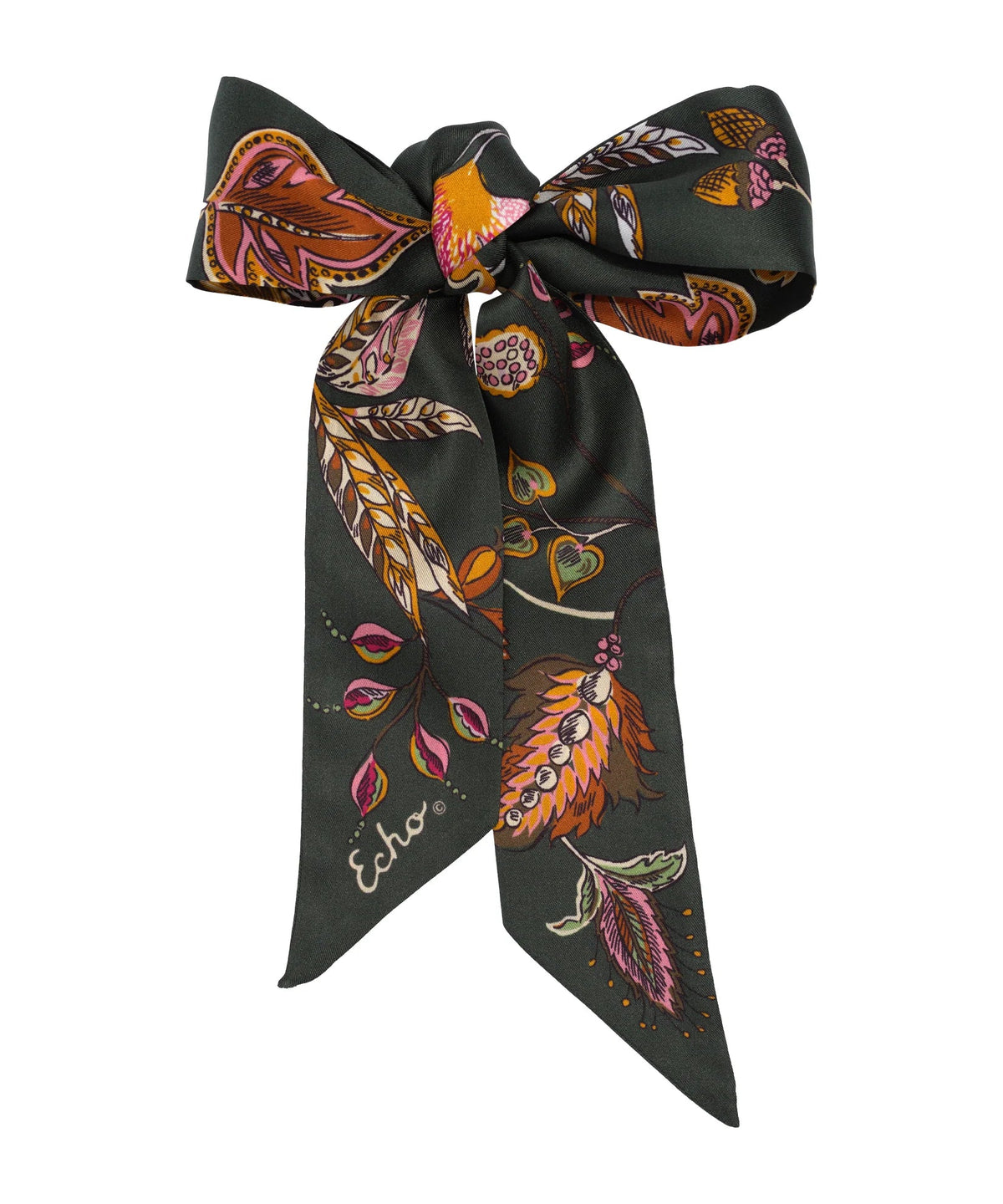 Scart Ribbon Falling Leaves Ribbon Scarf - Posh Boutique