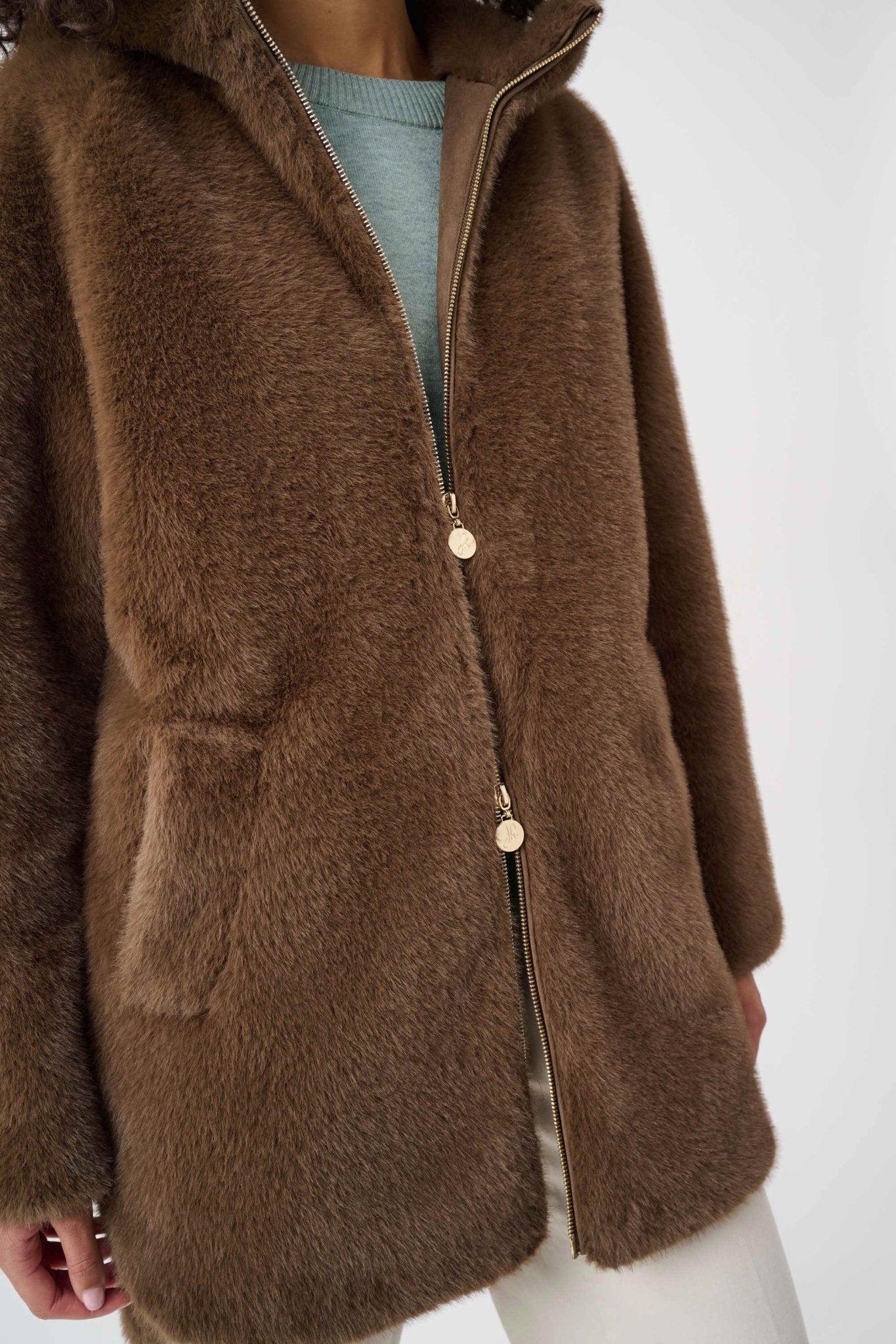 Faux Fur Hooded CoatPosh Boutique