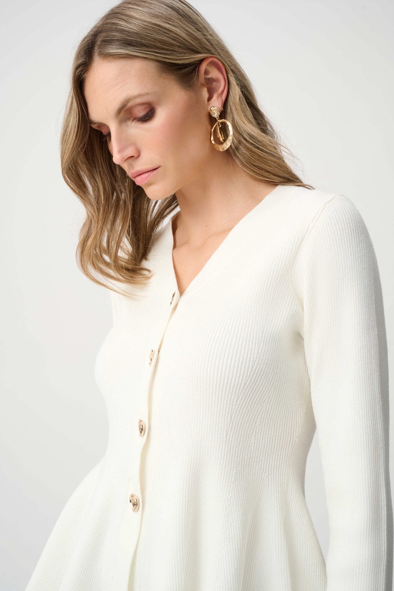 Fit and Flare Peplum CardiganSweatersPosh Boutique