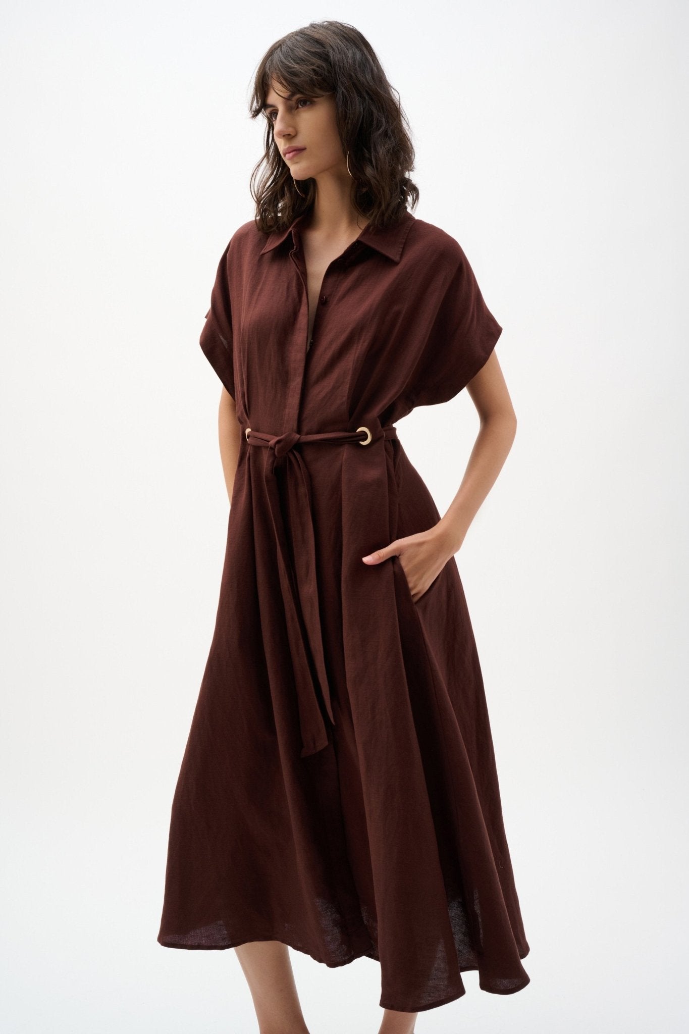 Fit And Flare Shirt DressPosh Boutique
