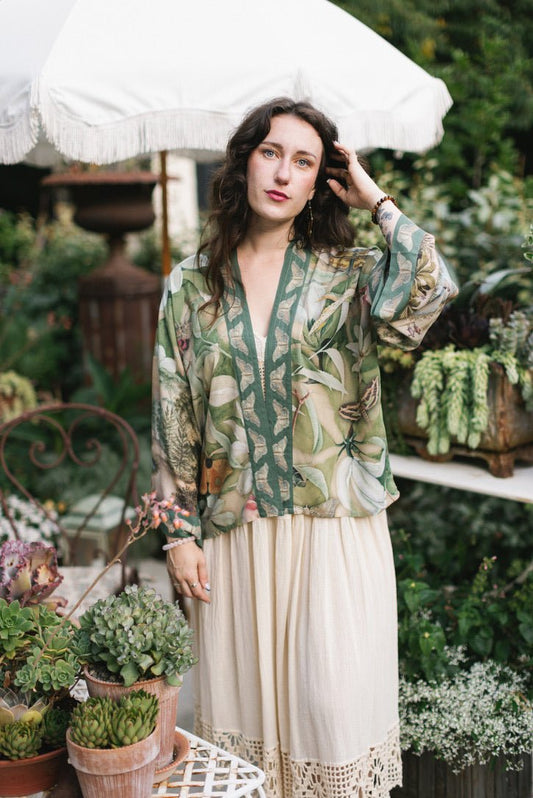 Fleur De Soleil Cropped KimonoPosh Boutique