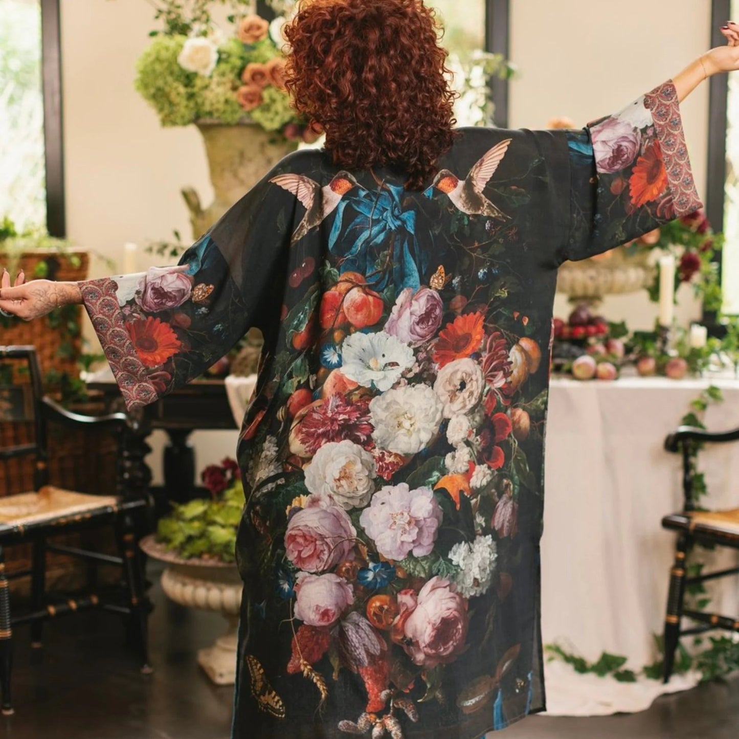 Flight of Fancy Long KimonoJacketsPosh Boutique