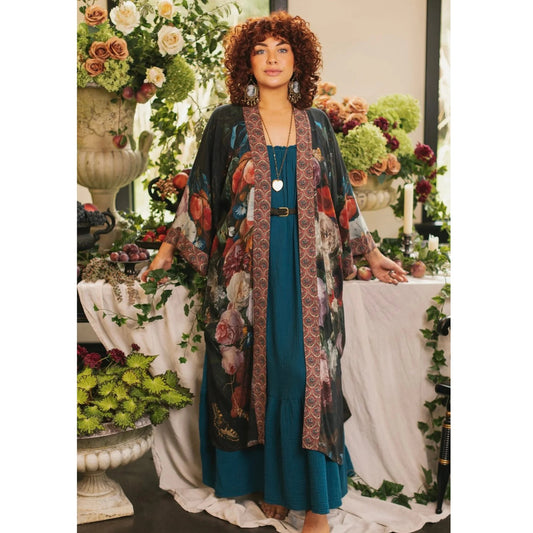 Flight of Fancy Long KimonoJacketsPosh Boutique