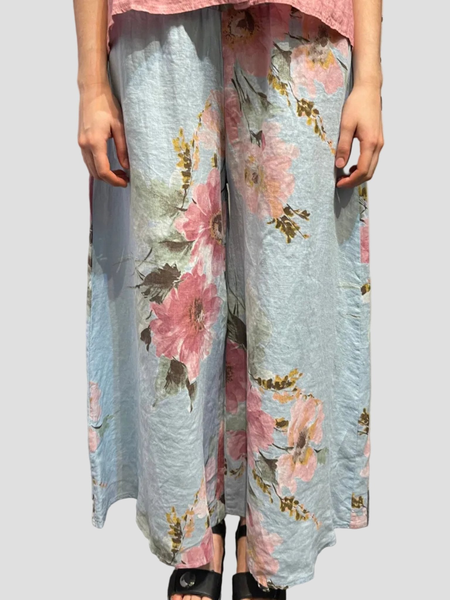 Floral Wide Leg PantPantsPosh Boutique